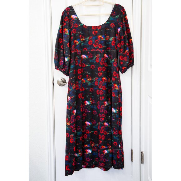 Rachel Comey for Target Floral Printed Midi Dress with 3/4 Puff Sleeves, size 10 - Picture 7 of 8